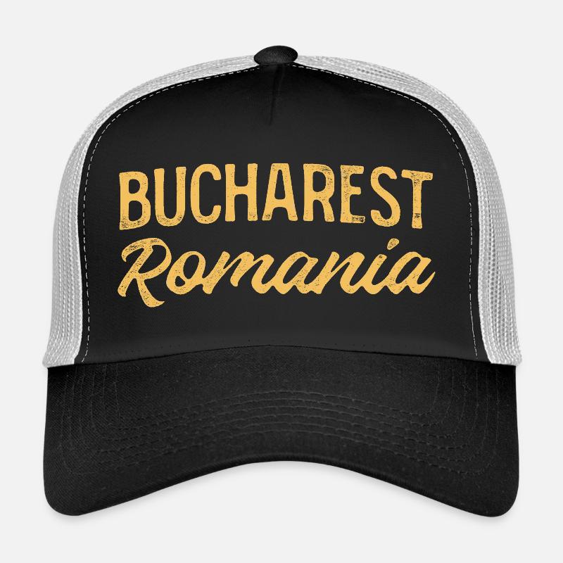 Lettrage rétro de Bucarest Casquette trucker 