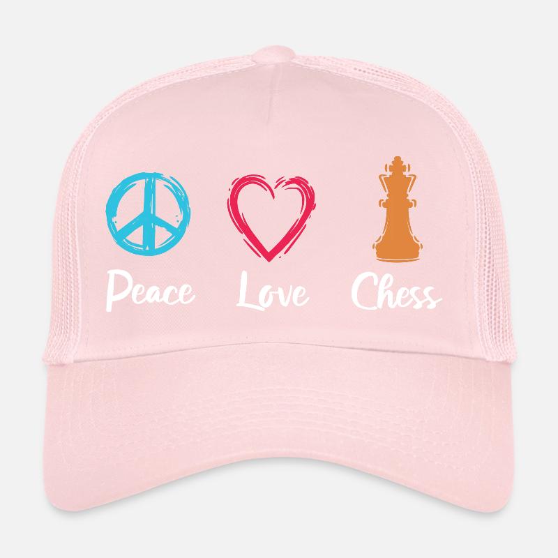 Paix Amour Échecs Casquette trucker 