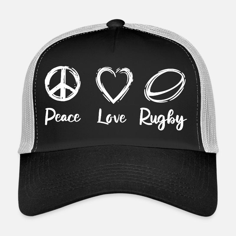 Peace Love Rugby Casquette trucker 