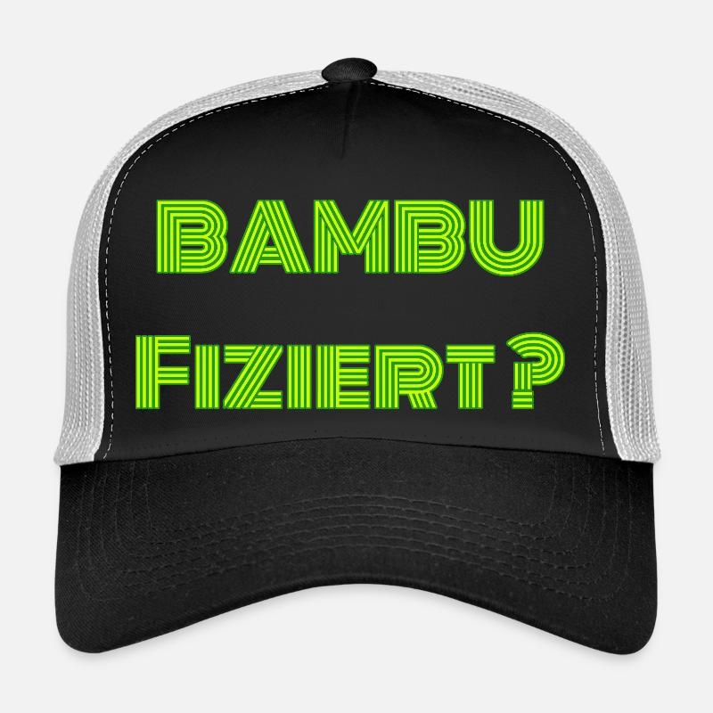 Bambufiziert 01 - Trucker Cap - Schwarz/Steingrau