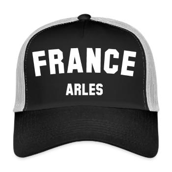 ARLES France Frankreich - Trucker Cap - Schwarz/Steingrau - Vorne