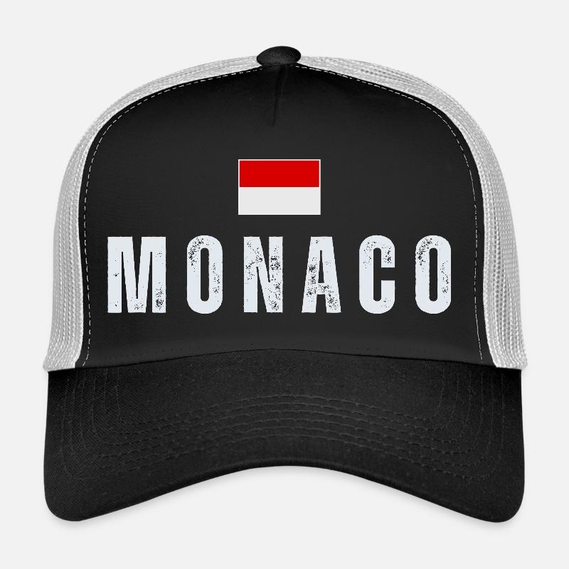 Monaco-Flagge, monegassischer Stolz Trucker Cap