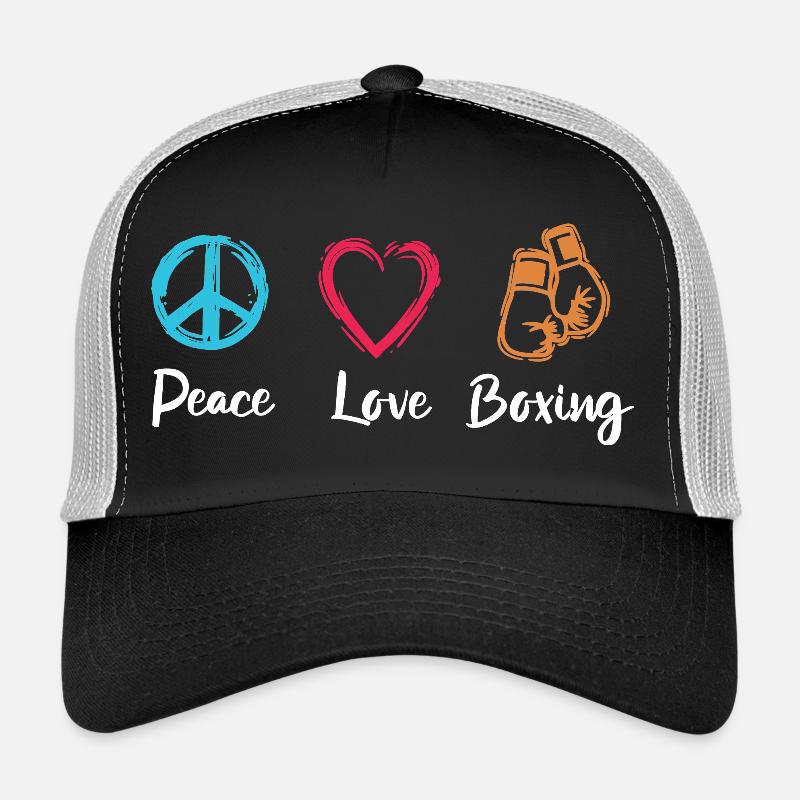 Peace Love Boxe Casquette trucker 