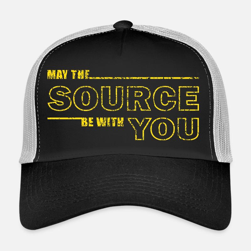 May the Source Be With You – Geek Tee - Trucker Cap - black/stone grey