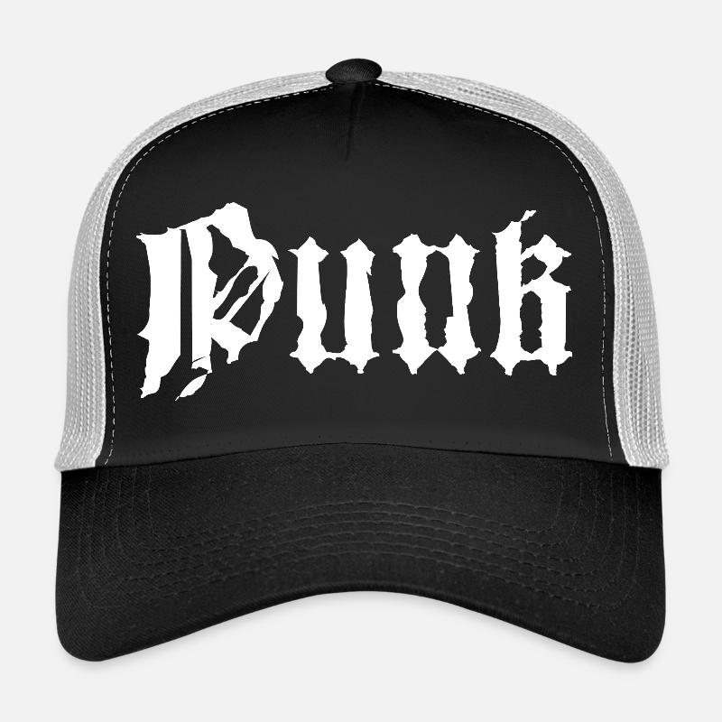 Punk Grunge Gothic Typografie Design Trucker Cap
