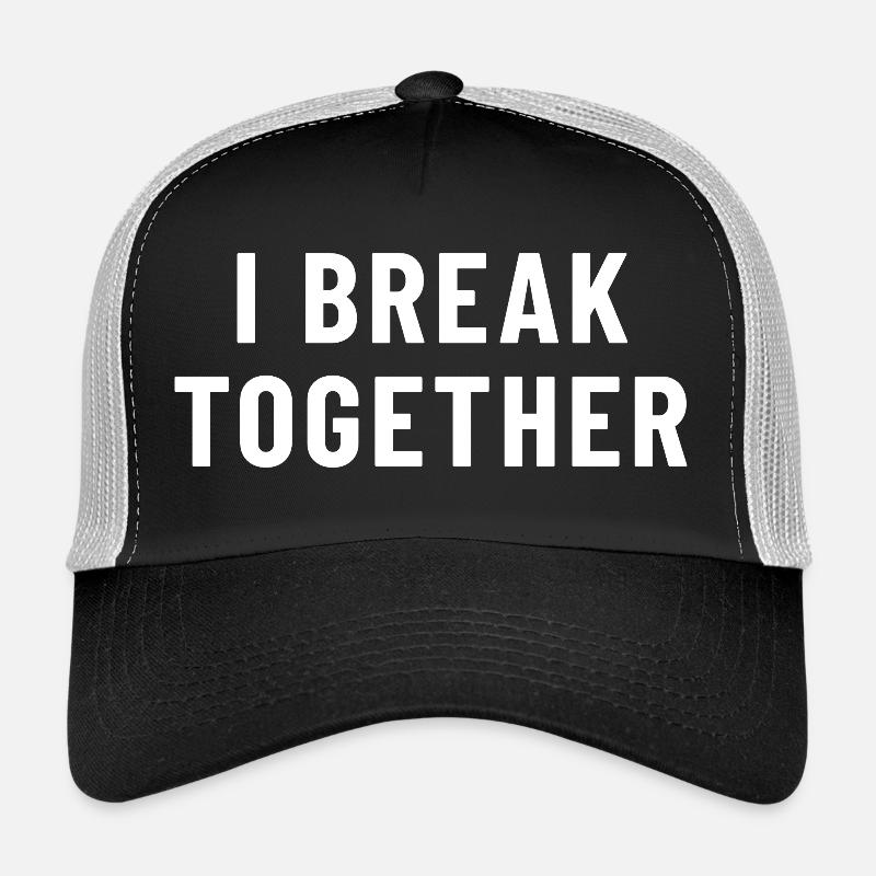 I Break Together Denglish - Trucker Cap - Schwarz/Steingrau