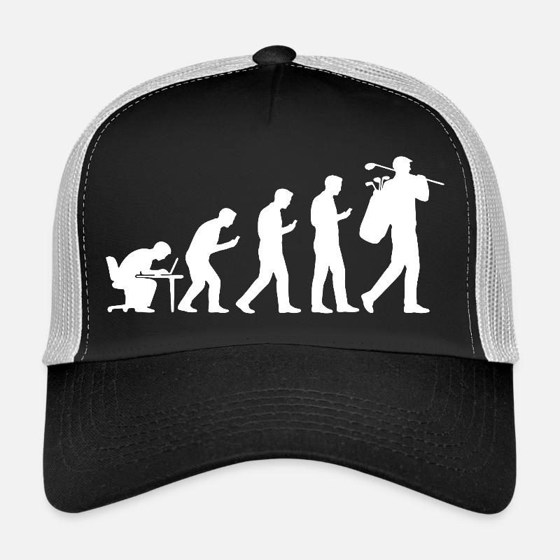 Evolution Golf Funny Gift for Golfers Men Trucker Cap