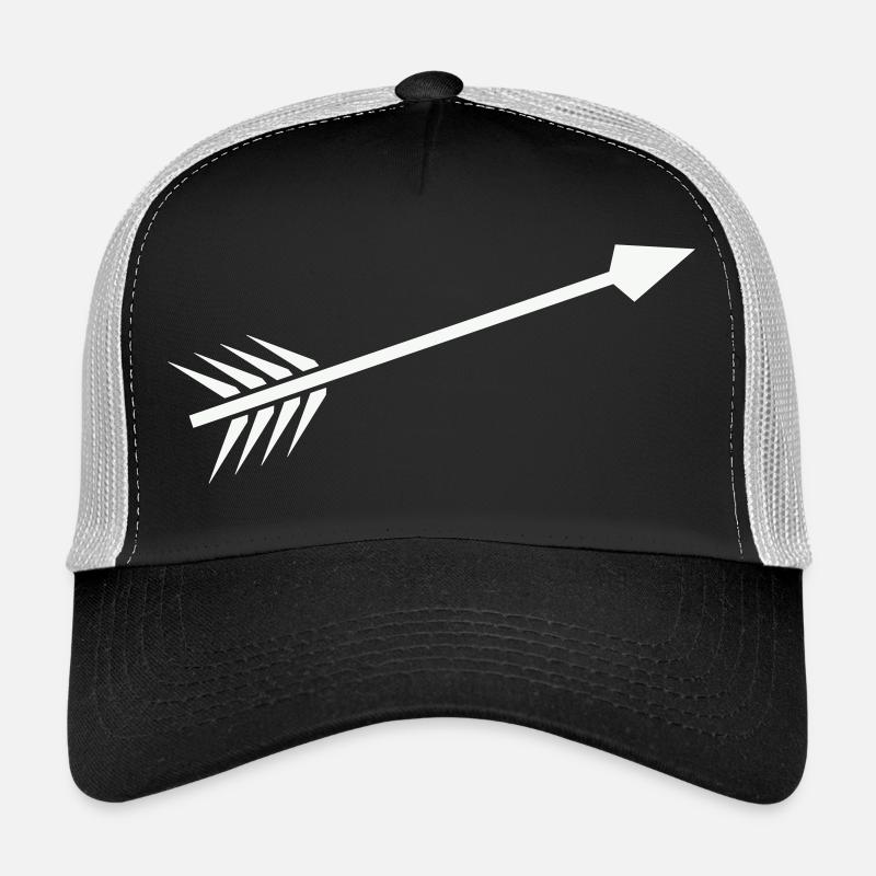 Flèche blanche avec plume Casquette trucker 