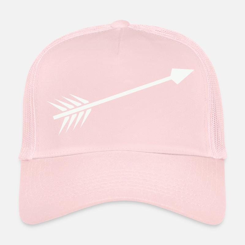 Flèche blanche avec plume Casquette trucker 