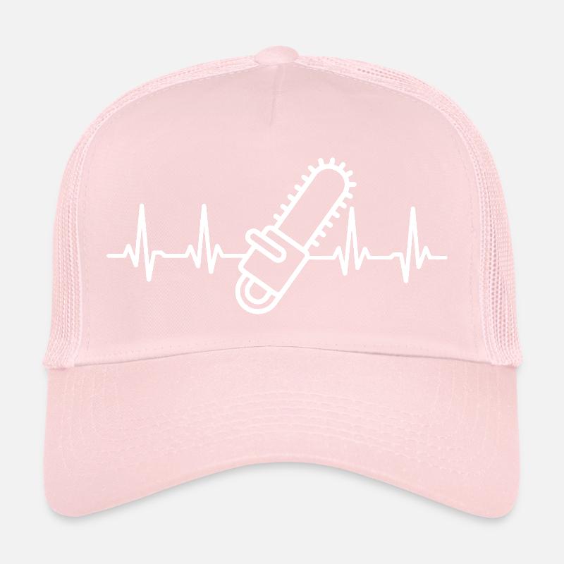 Lumberjack Heartbeat Chainsaw Lumber Logger Trucker Cap