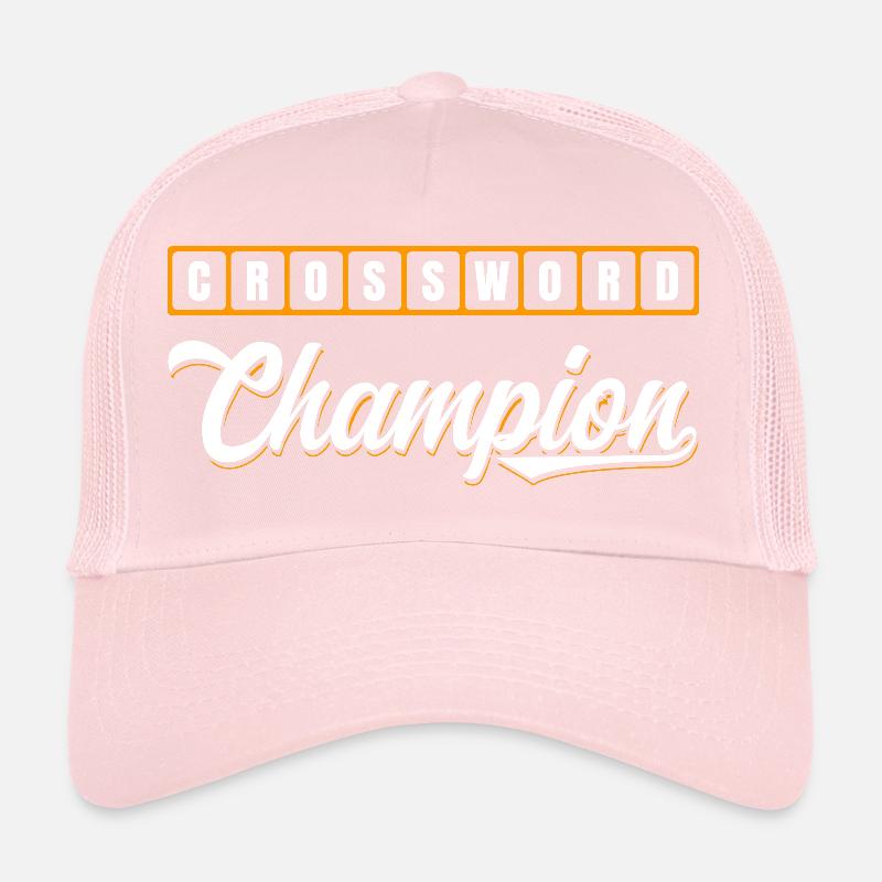 Conception typographique de Champion des mots croisés Casquette trucker 