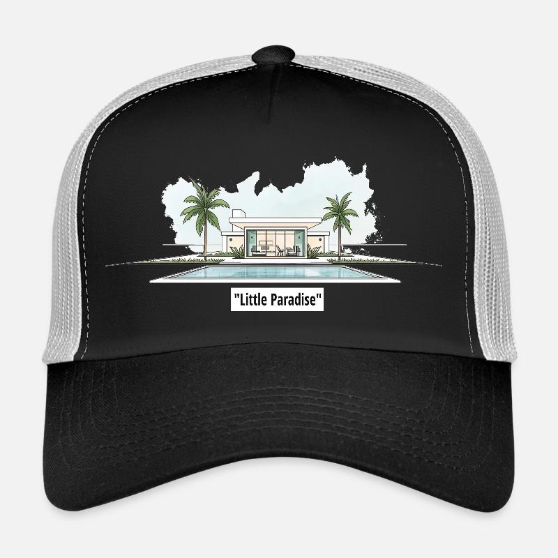 Villa du Petit Paradis - Casquette trucker  - noir/gris pierre