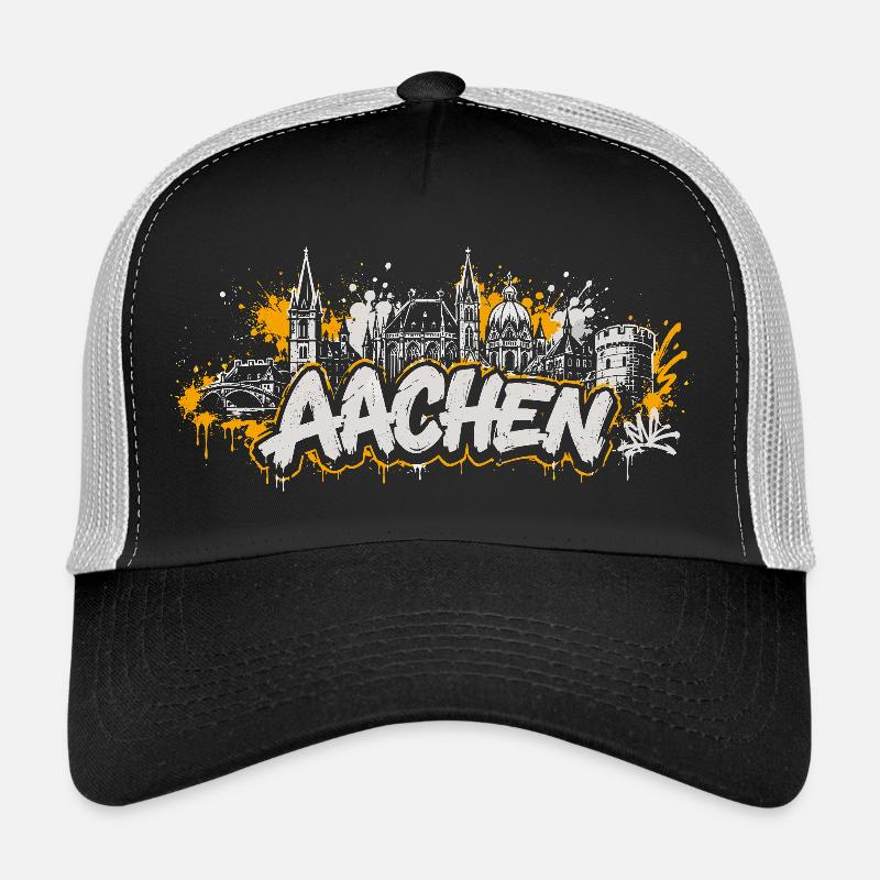 Aachen Graffiti Skyline Shirt Trucker Cap