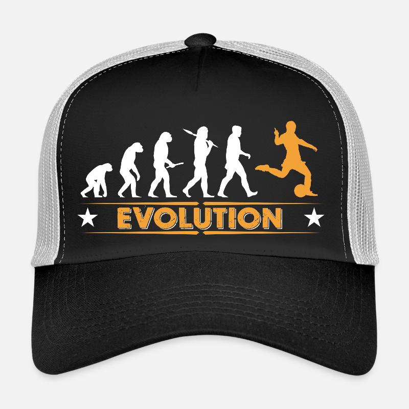 Football evolution - orange/white - Trucker Cap - black/stone grey