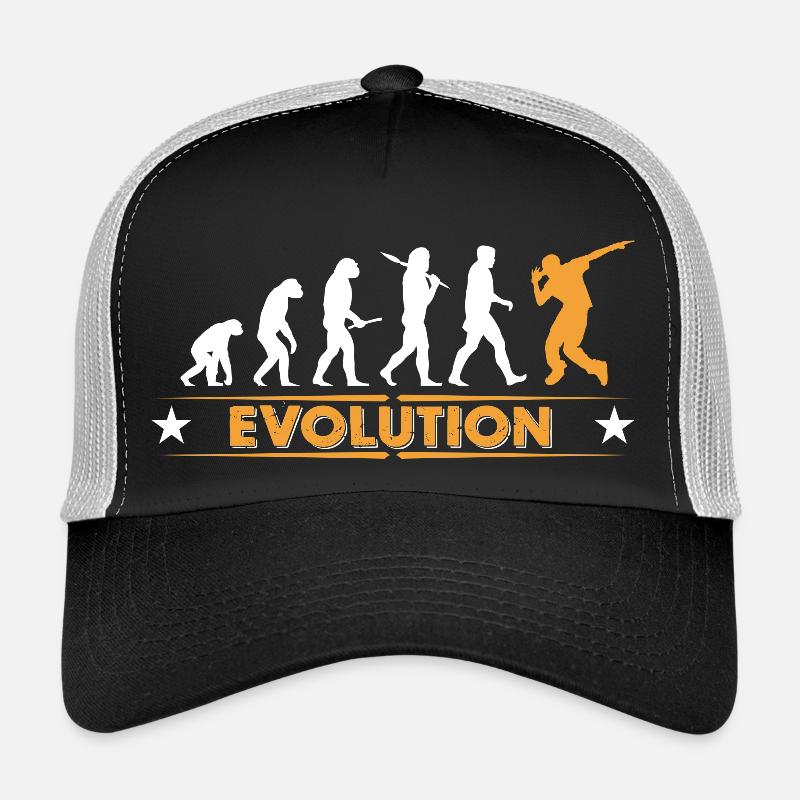 HipHop break dance evolution - orange/white Trucker Cap