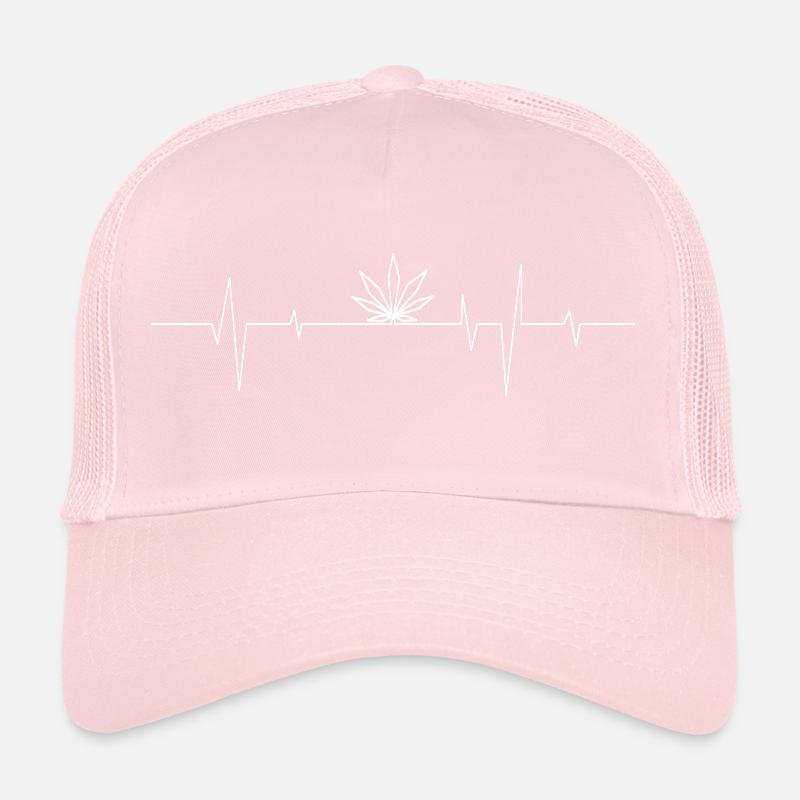 Weed pulseline white Trucker Cap