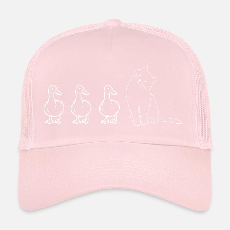 Animaux mignons canards et chat Casquette trucker 