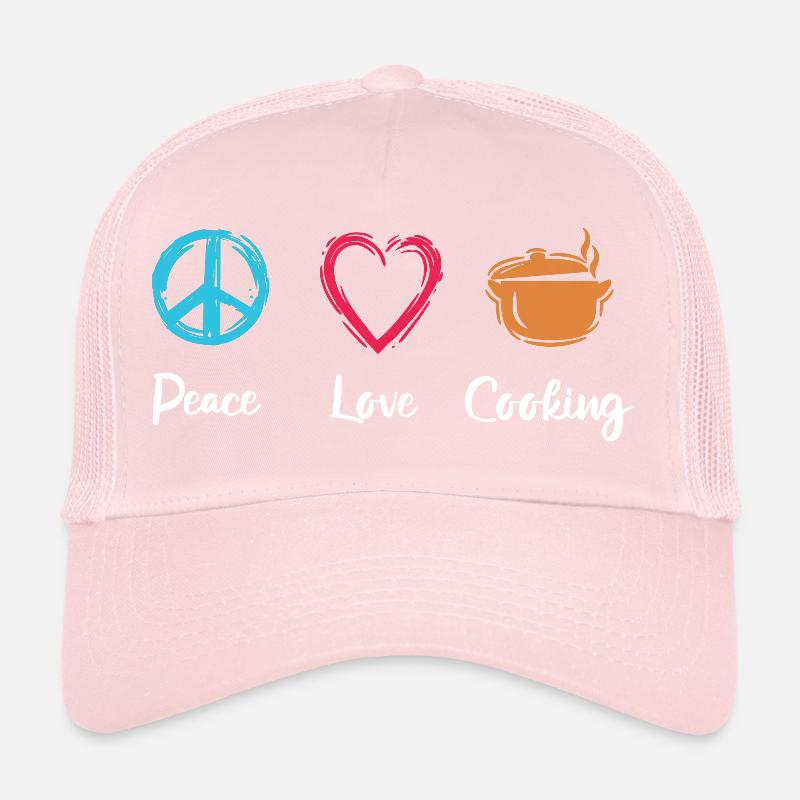 Peace Love Cooking Trucker Cap