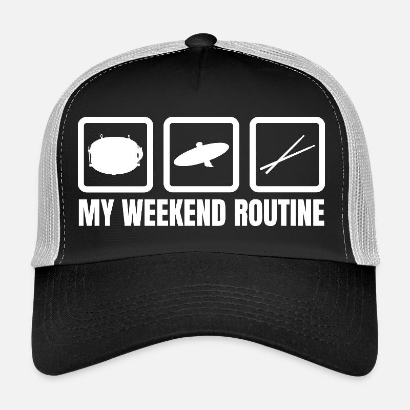Routine du week-end du batteur - Casquette trucker - noir/gris pierre