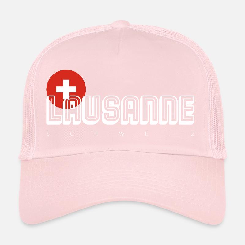 Dessin au trait de l’écusson suisse de Lausanne Casquette trucker 