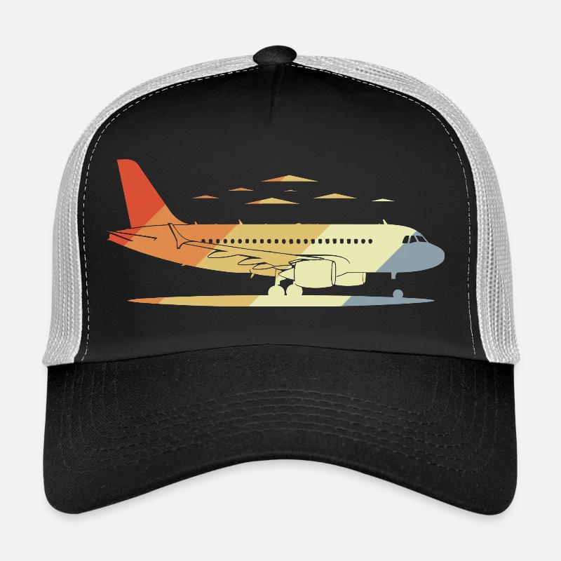 Flugzeug Zeichnung Vintage Trucker Cap