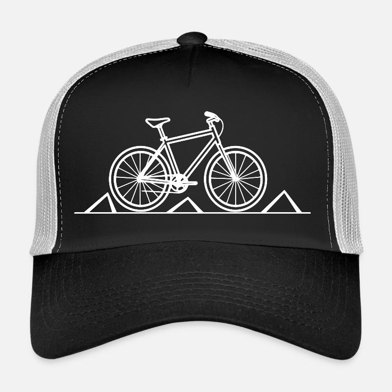 Dessin VTT - Casquette trucker  - noir/gris pierre