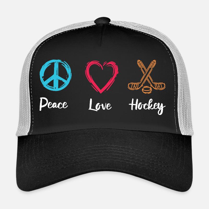 Frieden Liebe Eishockey Trucker Cap