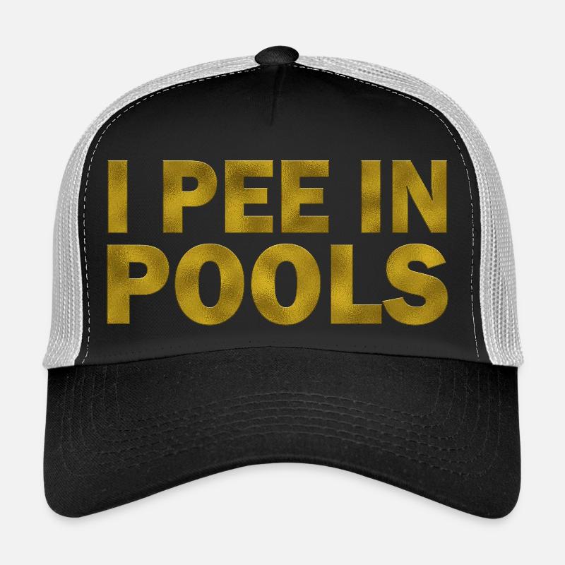 I Pee In Pools - Trucker Cap - Schwarz/Steingrau