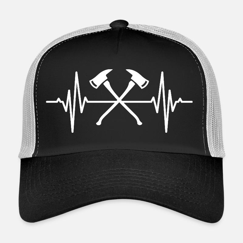 Hache de pompier Heart Line ECG Casquette trucker 