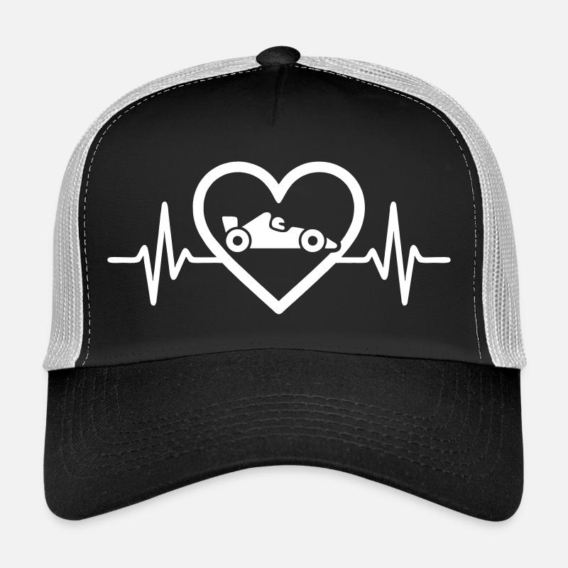 Course Automobile Monoplace Cœur Casquette trucker 