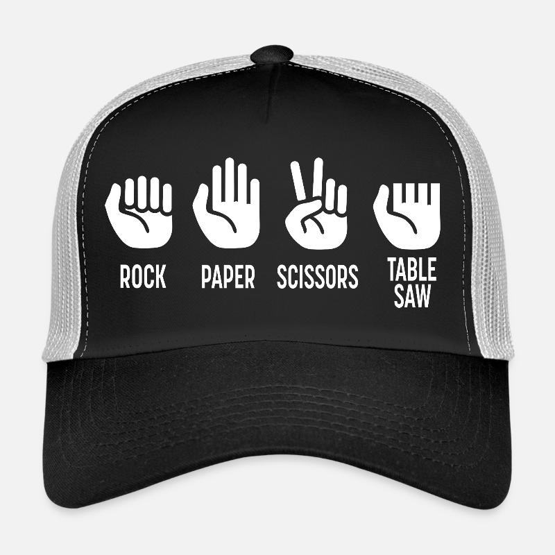 Ciseaux Pierre Papier Table Scie Artisan - Casquette trucker  - noir/gris pierre