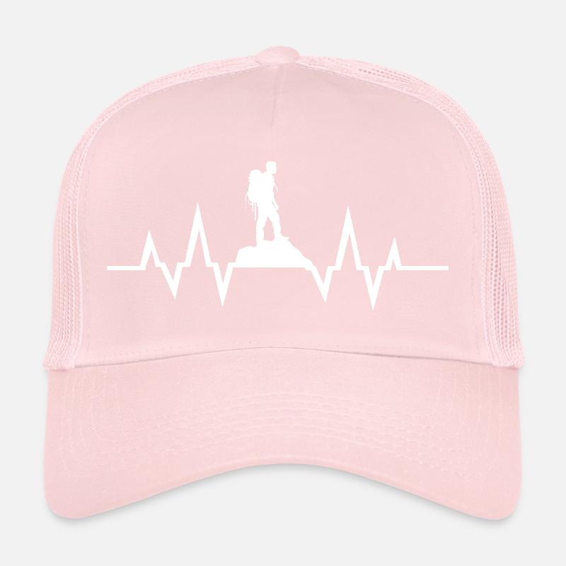 Herzschlag Berge Wanderer Trucker Cap