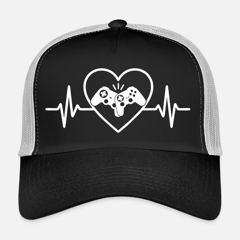 Konsolen-Controller Herz Gamer Liebe Videospiel Trucker Cap