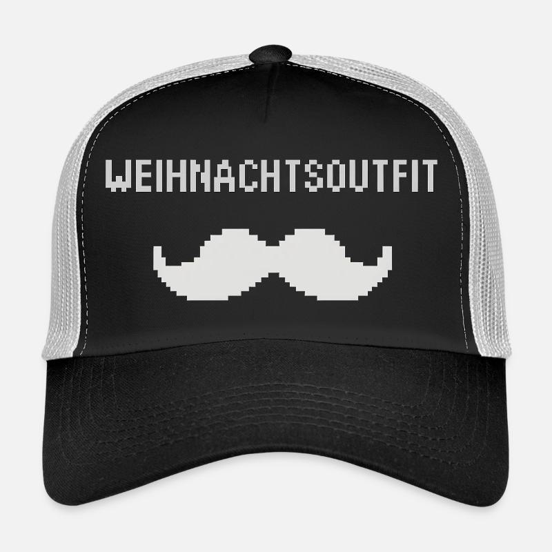 Moustache de tenue de Noël Pixel Casquette trucker 