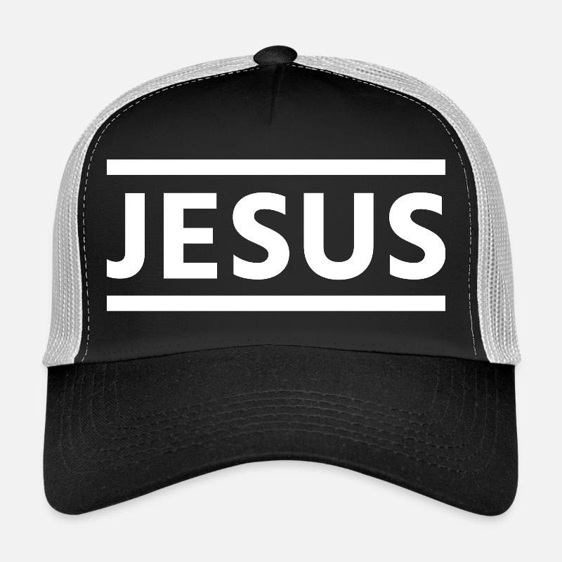 Bold Jesus Typography Trucker Cap