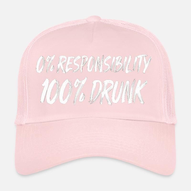 0 % Responsabilité 100 % Ivre Casquette trucker 