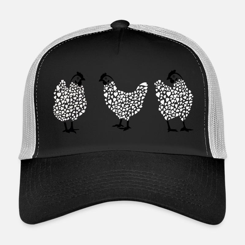 Fans de poulet - Coq - Coq - Poulet fleur - Bio Casquette trucker 