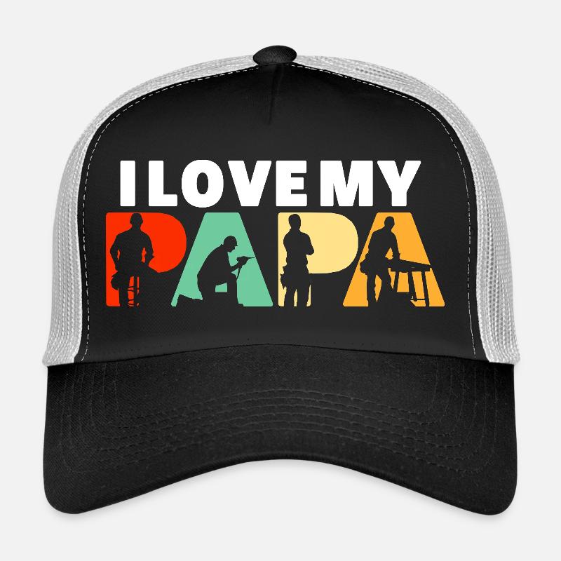 J’adore ma silhouette de menuisier Papa Carpenter Casquette trucker 