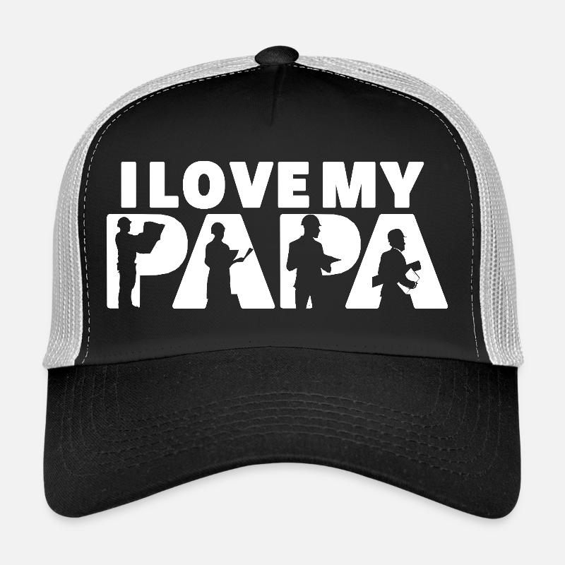 J’adore mon papa architecte construction papa Casquette trucker 