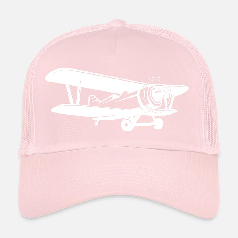 Biplane Pilot Retro Minimalist Trucker Cap