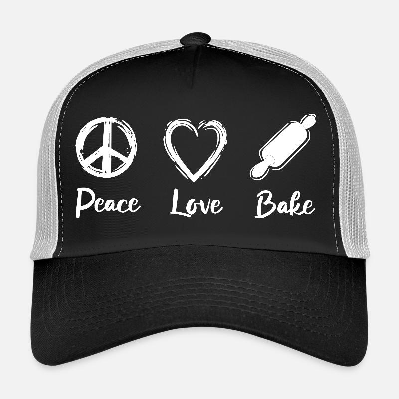 Peace Love Bake Trucker Cap