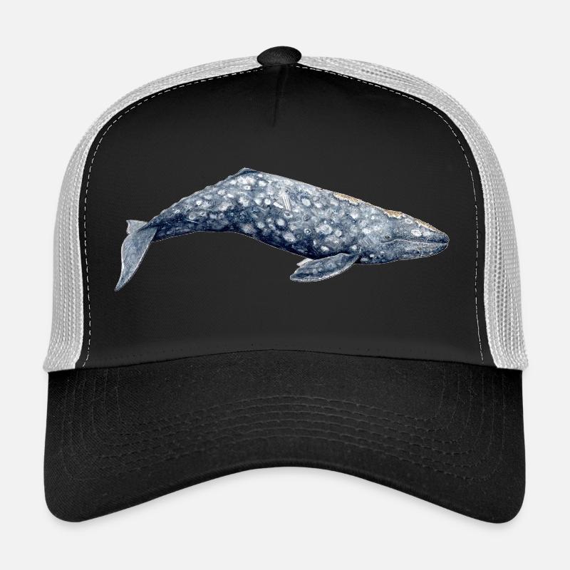 Gray whale - Gray whale - Baleine grise - Trucker Cap - black/stone grey