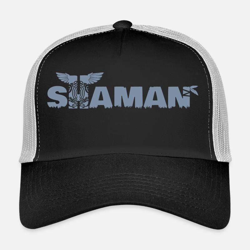 SHAMAN / CHAMAN - Casquette trucker  - noir/gris pierre