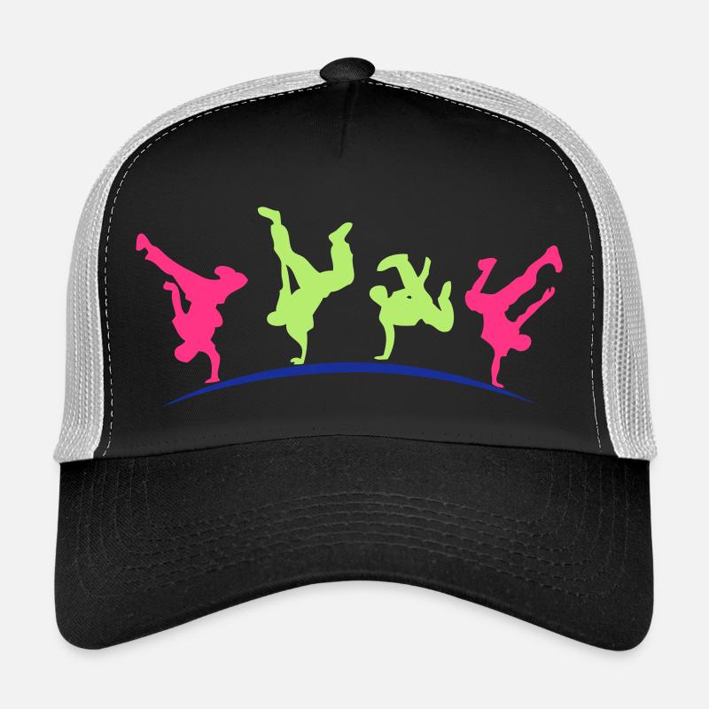 Break Dance Hip-Hop-danseur18 - Trucker Cap - Schwarz/Steingrau