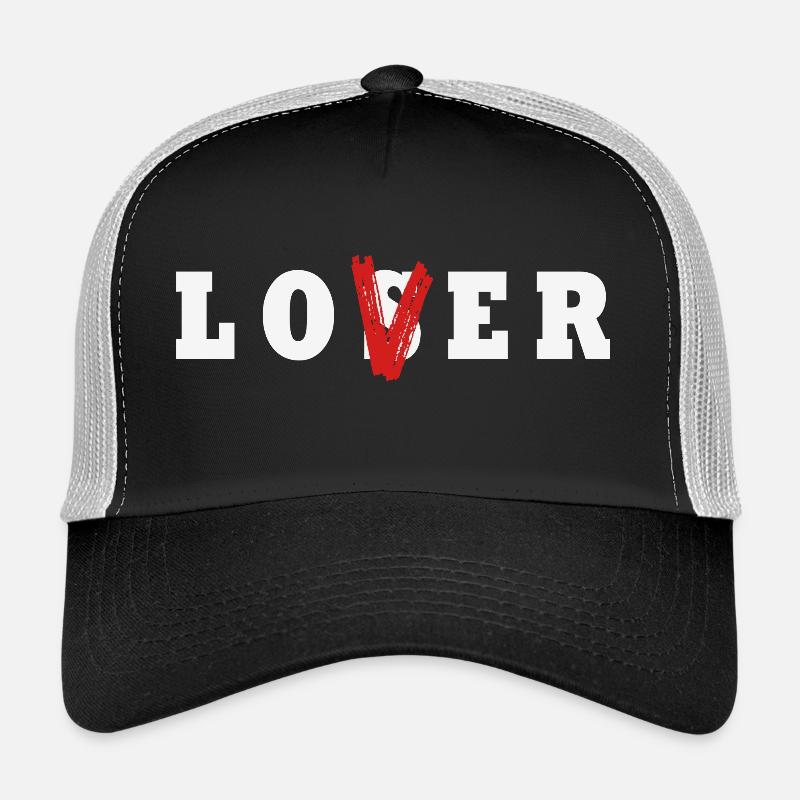 LOSER // LOVER - Trucker Cap - black/stone grey