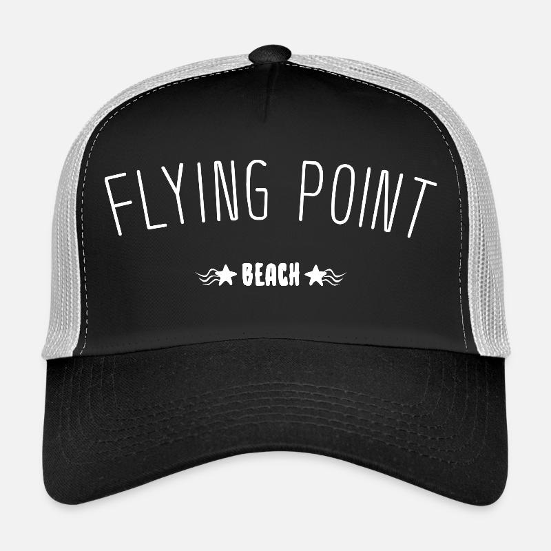 Flying Point Beach lettering gift idea Trucker Cap