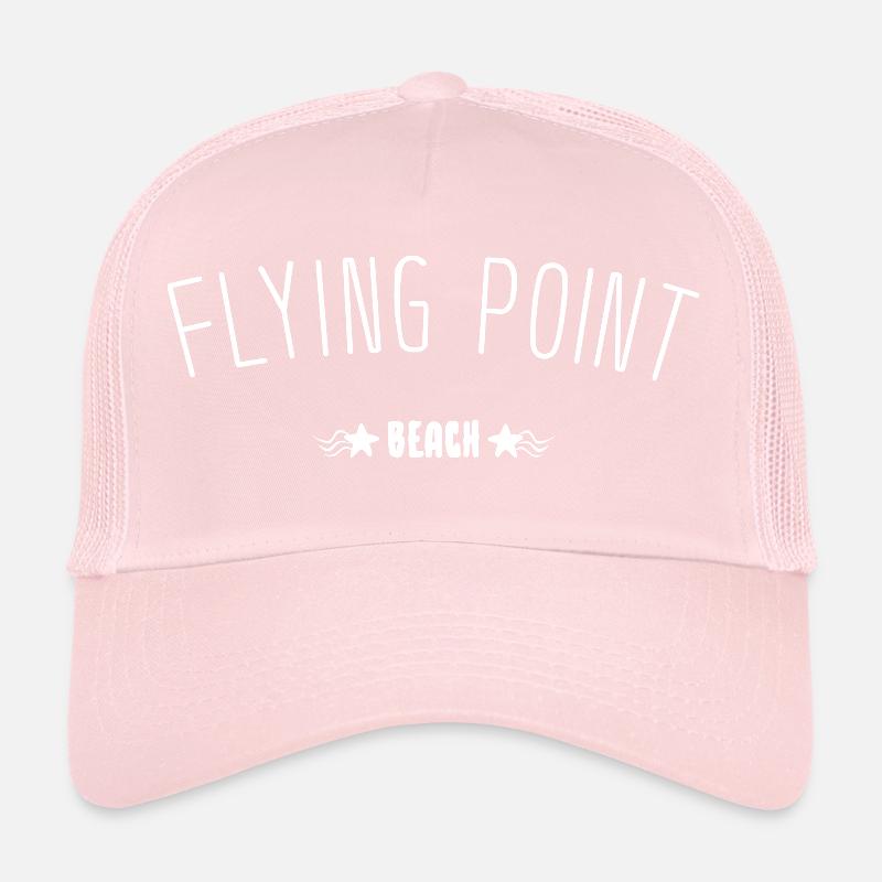 Flying Point Beach idée de cadeau de lettrage Casquette trucker 