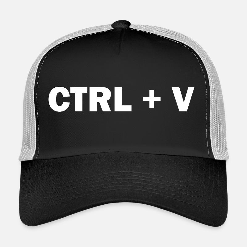 ctrl v - Trucker Cap - Schwarz/Steingrau