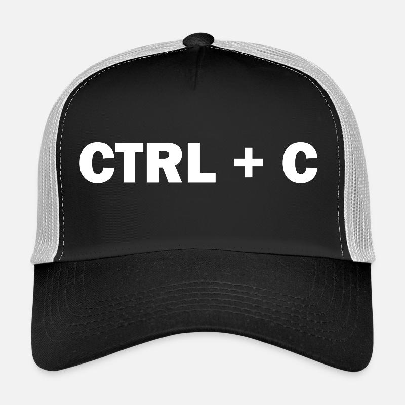 CTRL + C - Trucker Cap - Schwarz/Steingrau