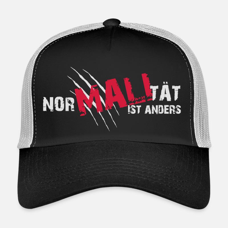 Nor-MALI-tät is anders - Trucker Cap - Schwarz/Steingrau